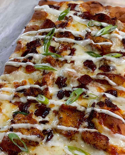 Chicken Bacon Ranch Flatbread Pizza