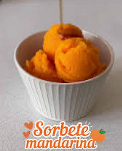 Sorbete de mandarina