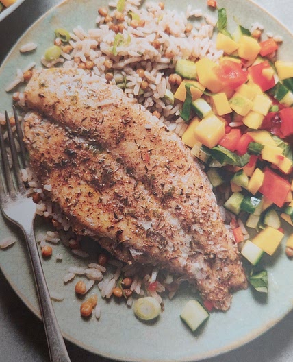 Spiced fish and Salsa