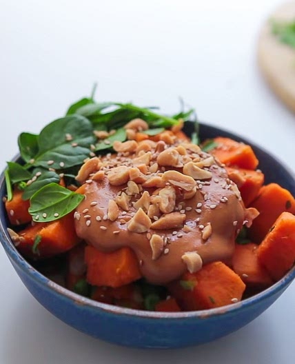 Sweet Potato Peanut Bowl — MINA ROME
