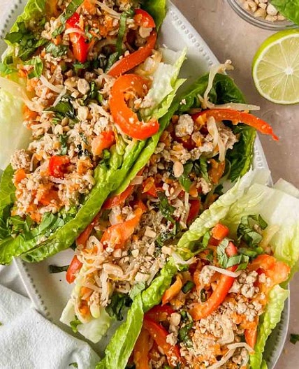 Thai Chicken Lettuce Wraps