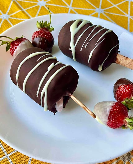 Frozen Yogurt Fruit Pops 