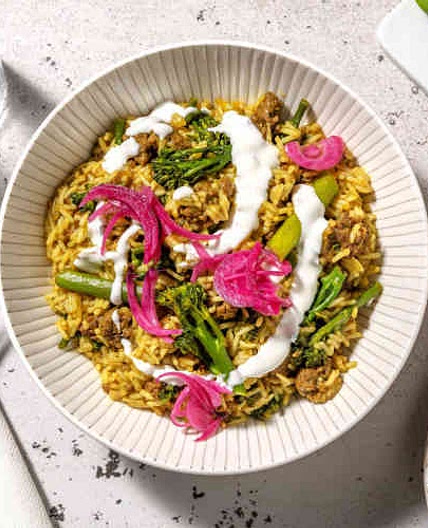 Beef and Tenderstem Biriyani