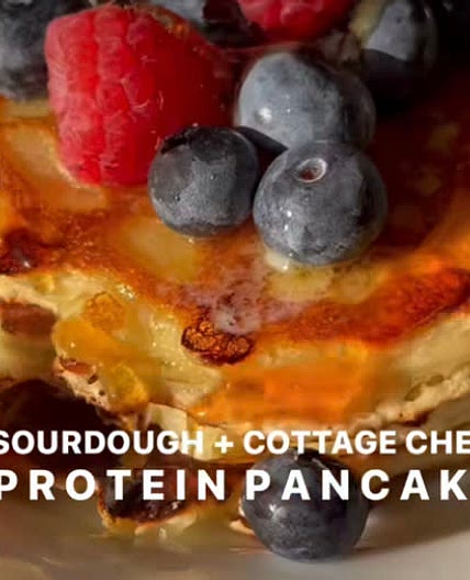 Sourdough Cottage Cheese Protein Pancakes