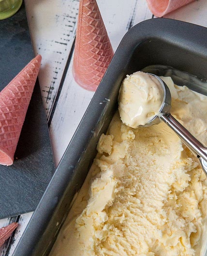 Copycat KitchenAid Vanilla Ice Cream with Eggs