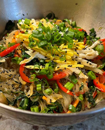 glass noodles (japchae)