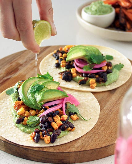 AVOCADO CREAM & BLACK BEAN TACOS