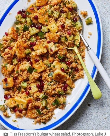 Fliss Freeborn’s halloumi, chickpea and bulgur wheat salad