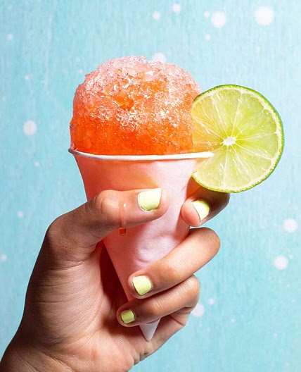 Strawberry Margarita Snow Cones