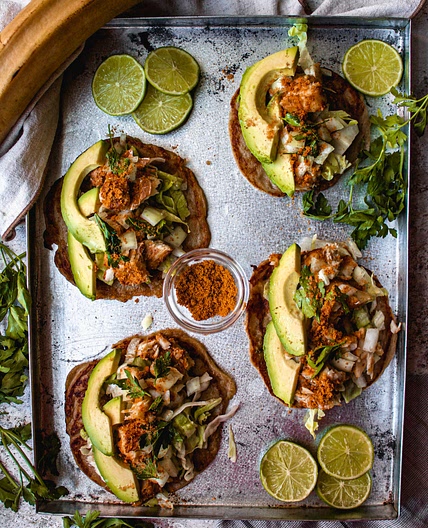 Suya Cod Plantain Tacos