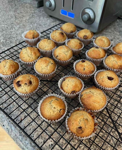 Banana chocolate chip muffins 