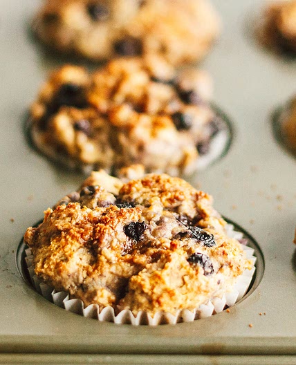 Whole Wheat Blueberry Cardamom Chia Muffins