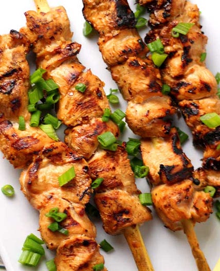 Grilled Lemongrass Chicken Skewers