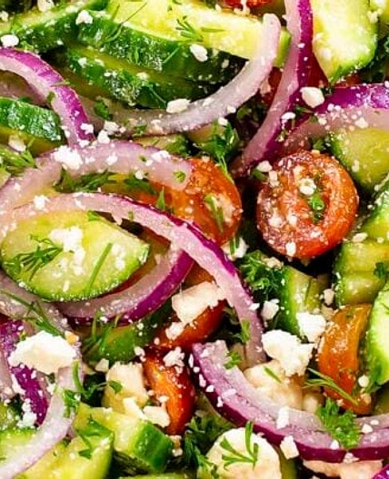 Cucumber Tomato Feta Salad