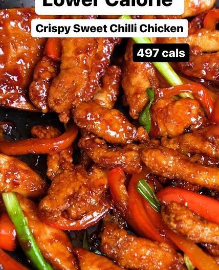 Crispy Sweet Chilli Chicken 🔥the best low calorie fakeaway 🤌