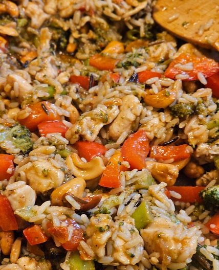 CASHEW CHICKEN and veggies