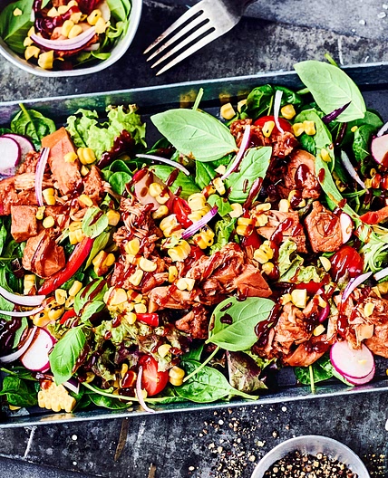 Jackfruit-Pulled-BBQ-Salat