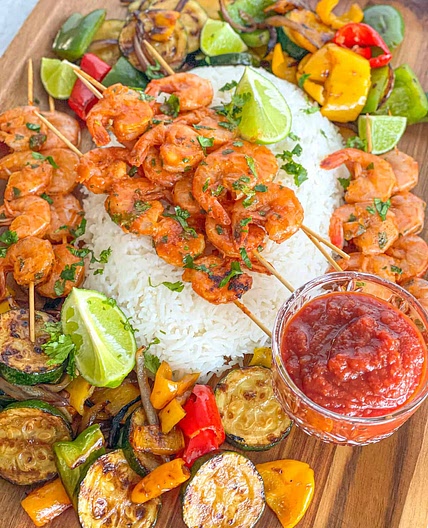 Grilled Lime Cilantro Shrimp