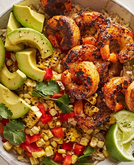 Blackened Shrimp Bowls