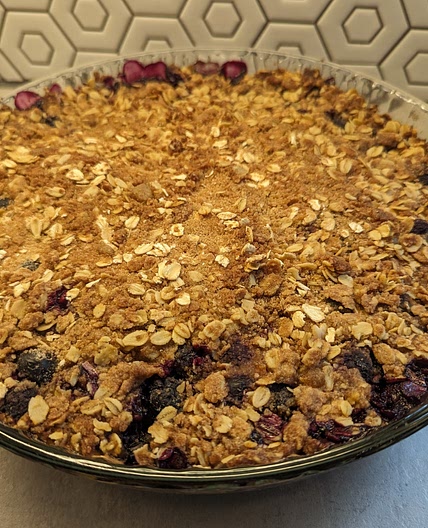 Blueberry Crisp, Gluten Free, Sugar Free