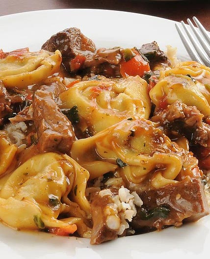 Rich & Succulent Braised Beef Short Ribs Recipe With Tortellini Pasta