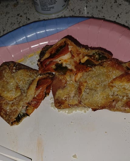 Air fryer pizza pockets.