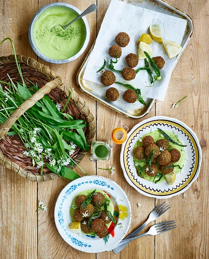 Wild Garlic Falafel - Gaz Oakley