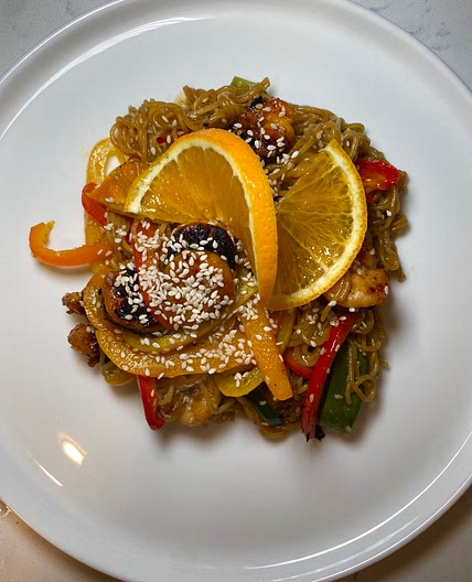 Teriyaki Shrimp Noodles