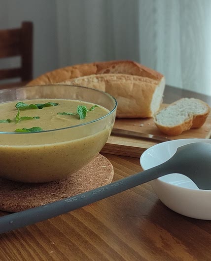 RED LENTIL SOUP WITH CHILE & MINT