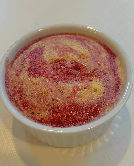 Lemon Raspberry Baked Pudding