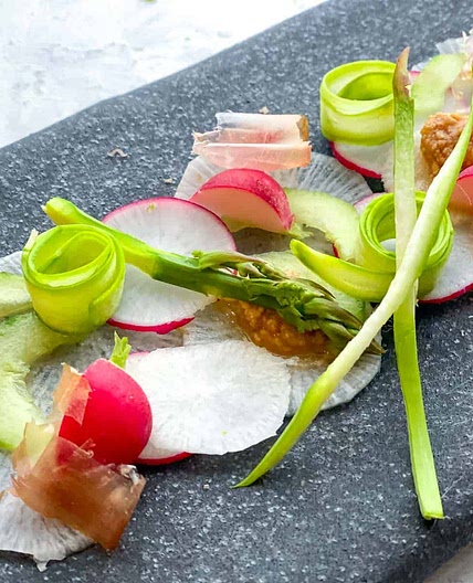 Shaved Asparagus and Daikon Salad