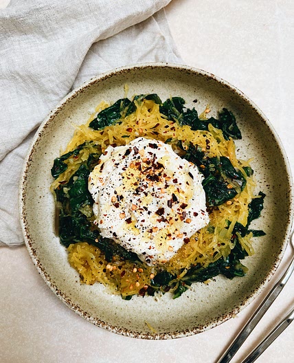 Garlic Butter Spaghetti Squash With Ricotta