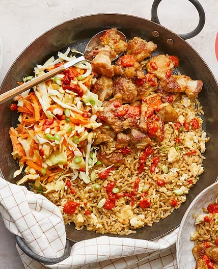 Japanese-style Chicken Karaage & Egg Fried Rice