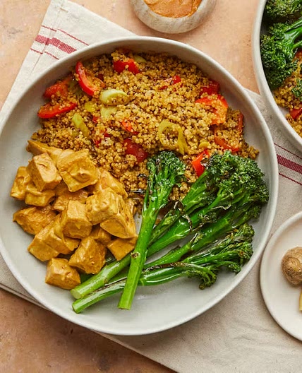 Peanut Tofu with Tenderstem & Quinoa 