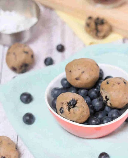 Blueberry Mousse Protein Balls
