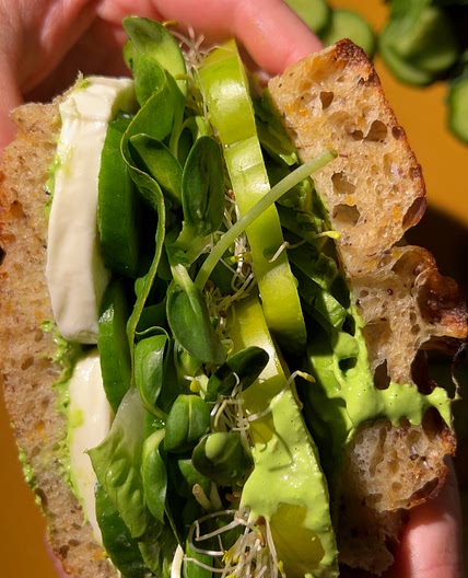 Green Goddess Veggie Sandwich