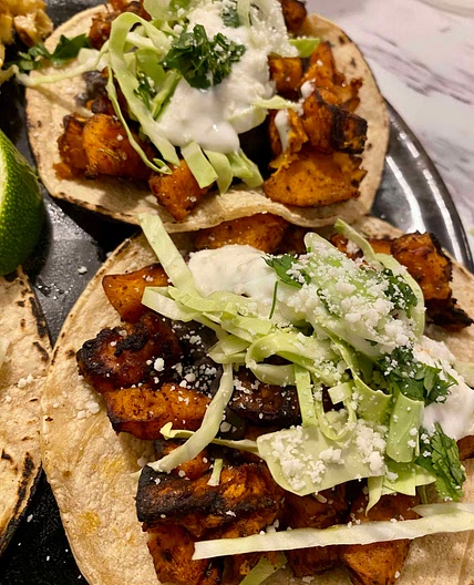 Spicy Sweet Potato & Black Bean Tacos