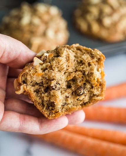 Healthy Carrot Cake Muffins