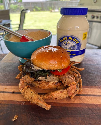 SOFT SHELL CRAB SANDWICH WITH SPICY REMOULADE