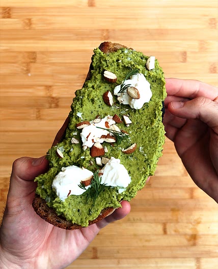Summery Green Pea Toast