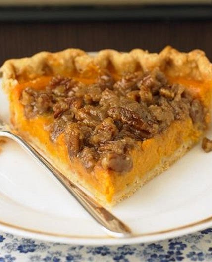 Sweet Potato Pie with Pecan Topping