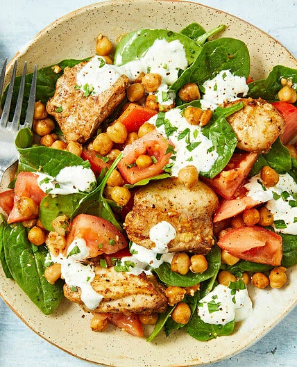 Persian Chicken with Spinach, Mint & Chickpeas