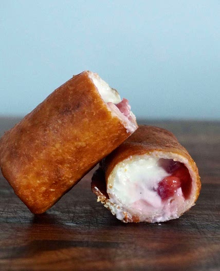 Strawberry cheesecake chimichanga