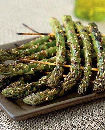 Grilled Asparagus Rafts