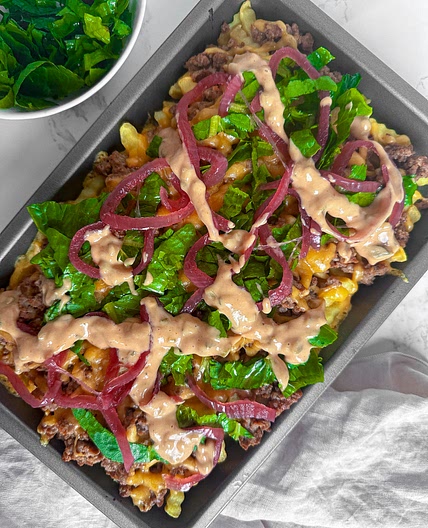 Loaded burger fries