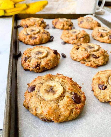 Galletas veganas de plátano y chocolate