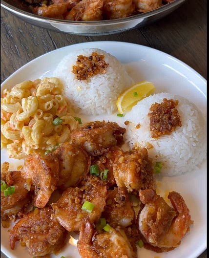 Garlic Shrimp (Hawaiian Style)