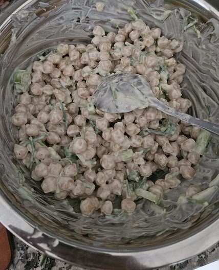 Chickpea Salad With Fresh Herbs and Scallions