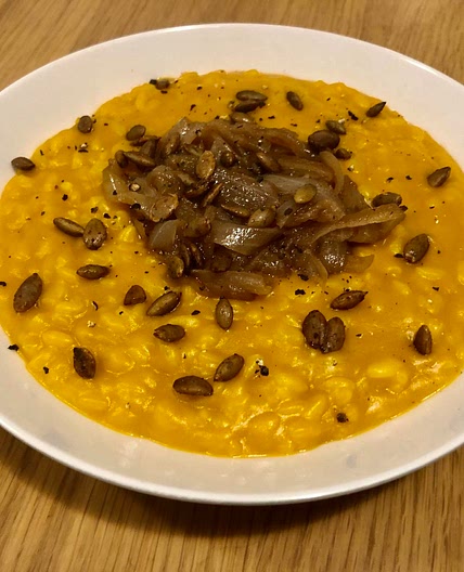 97. Pumpkin Risotto with Caramelised Onions and Roasted Pepitas