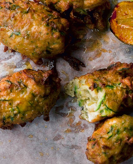 Ottolenghi’s Courgette and Manouri Fritters